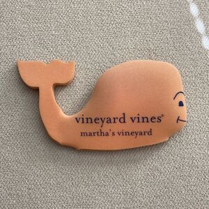 Vineyard Vines Martha’s Vineyard Large Foam Whale Orange Decor Squish 11” by 21”